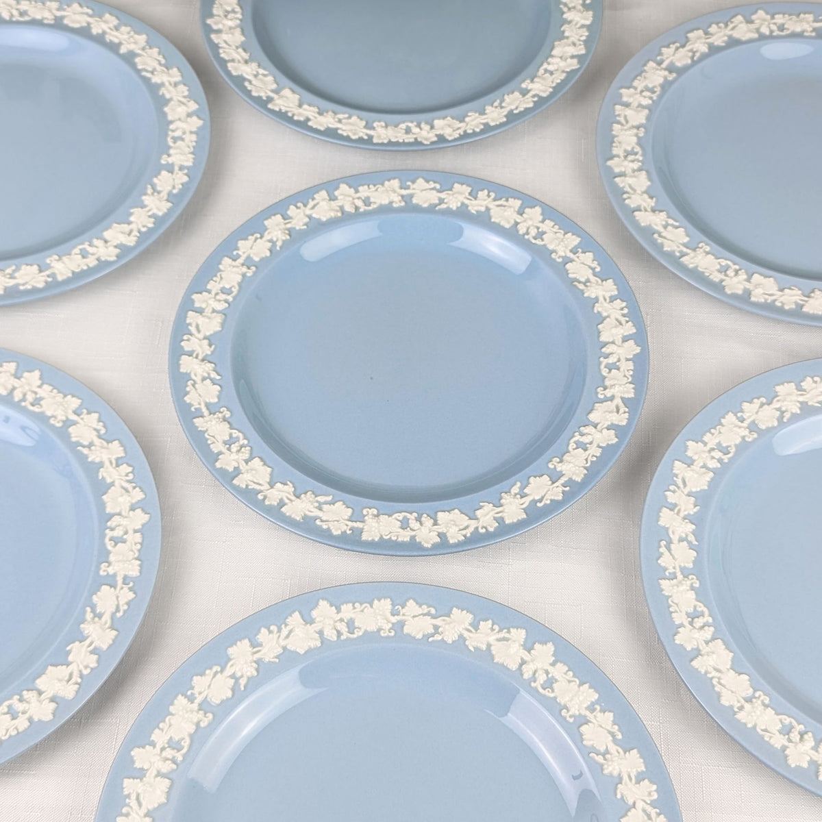 Wedgwood Queensware Cream Color on Lavender 8 1/8" Salad Plates (7)