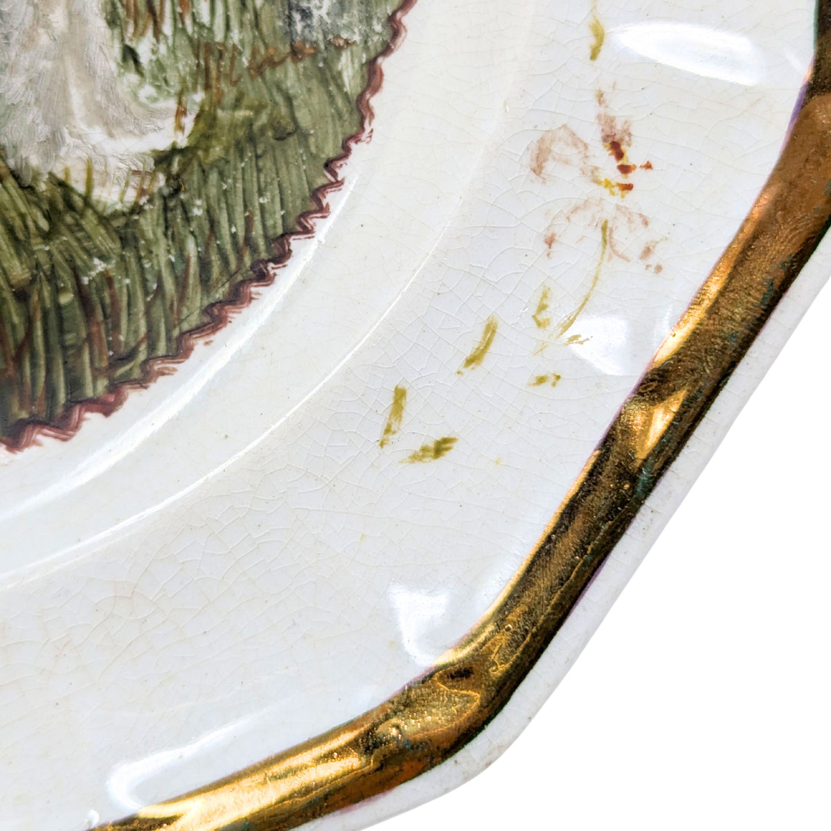 Livesley, Powell & Co Antique Hand Painted Springer Spaniel Plate