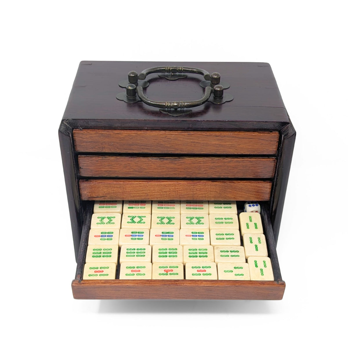 Antique Chinese Mahjong Set (144+ Pieces)