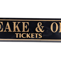 1950’s Chesapeake & Ohio R.R. Tickets Reverse Painted Glass Sign, 34"