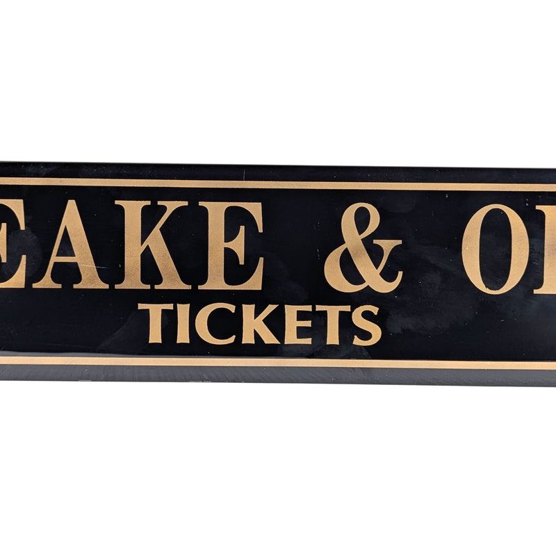 1950’s Chesapeake & Ohio R.R. Tickets Reverse Painted Glass Sign, 34"