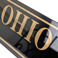 1950’s Chesapeake & Ohio R.R. Tickets Reverse Painted Glass Sign, 34"