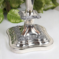 Birmingham Silver Co. 1930’s Silverplate Baroque Candlesticks, 11"
