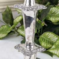 Birmingham Silver Co. 1930’s Silverplate Baroque Candlesticks, 11"