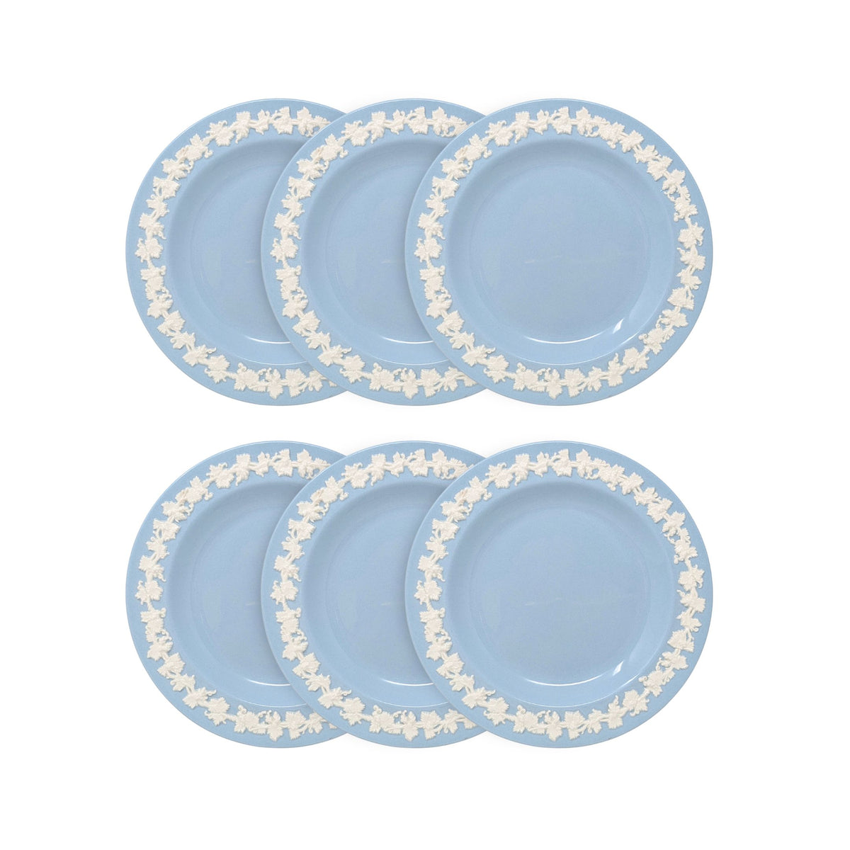 Wedgwood Queensware Cream Color on Lavender 6 1/8" Bread & Butter Plates (6)