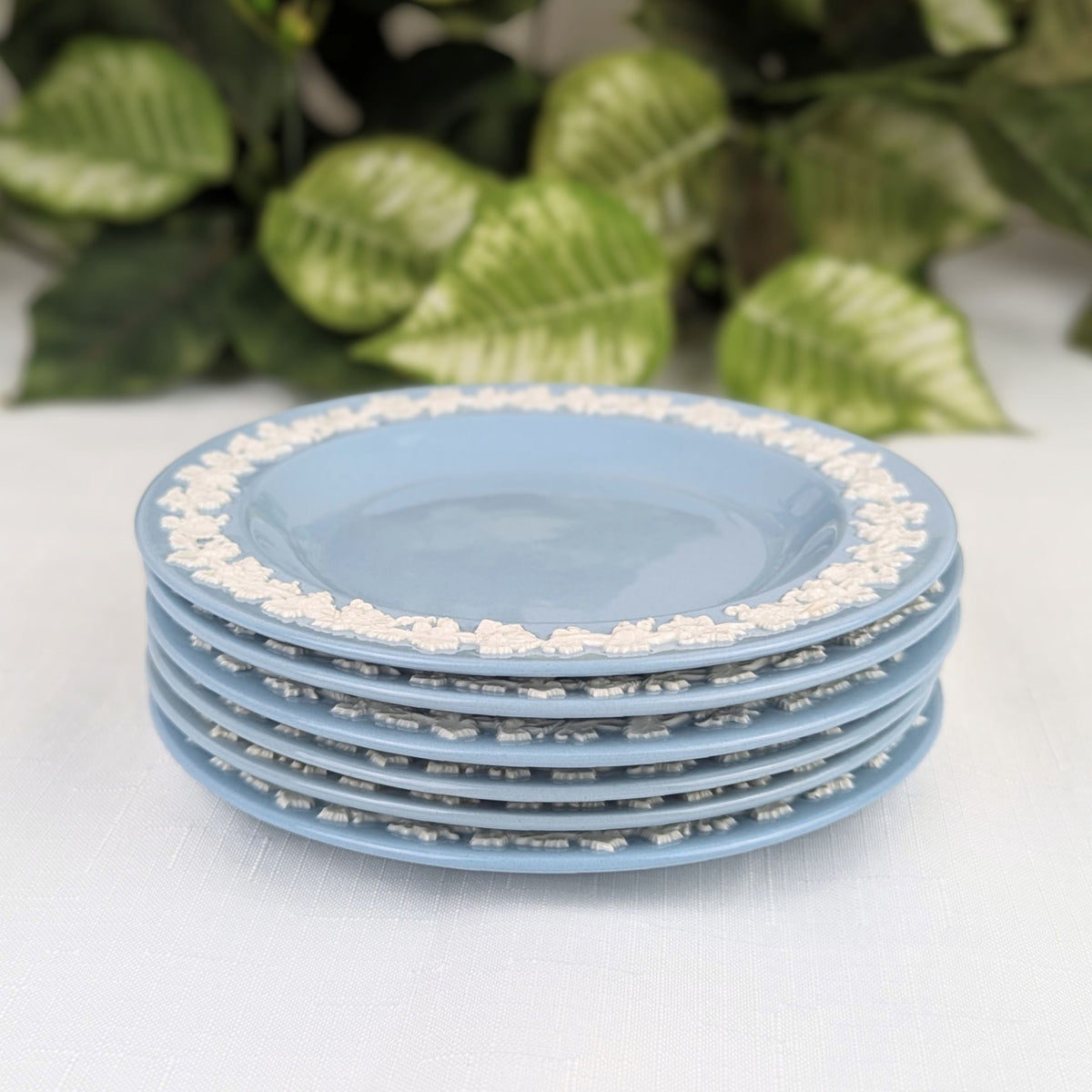 Wedgwood Queensware Cream Color on Lavender 6 1/8" Bread & Butter Plates (6)