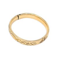 Craftmere 1950’s Cartouche Etched 10.6mm Hinged Bangle Bracelet