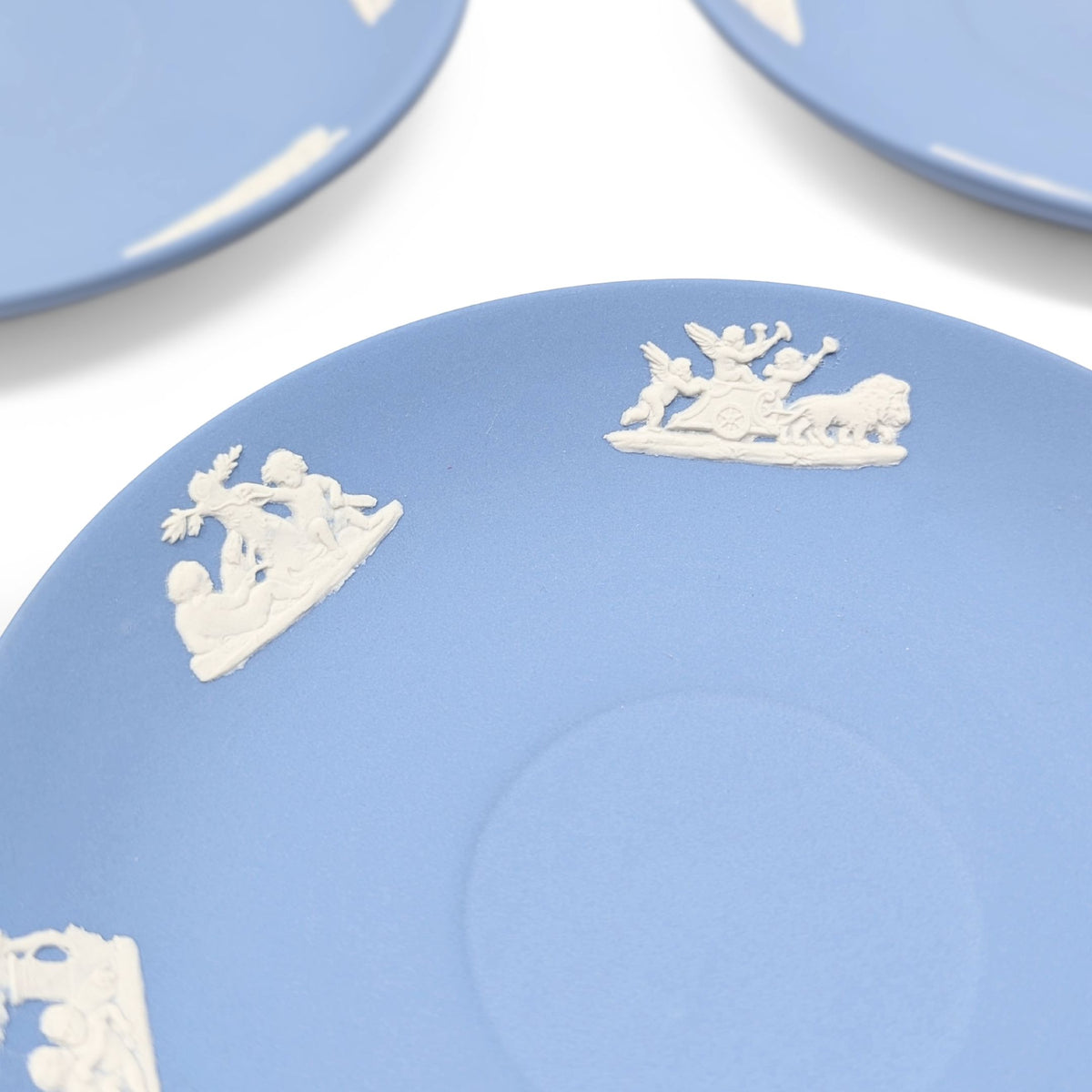 Wedgwood Jasperware Light Blue 5.5" Saucers (7)