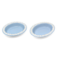 Wedgwood Queensware Cream Color on Lavender Oval Vegetable Bowls (Pair)