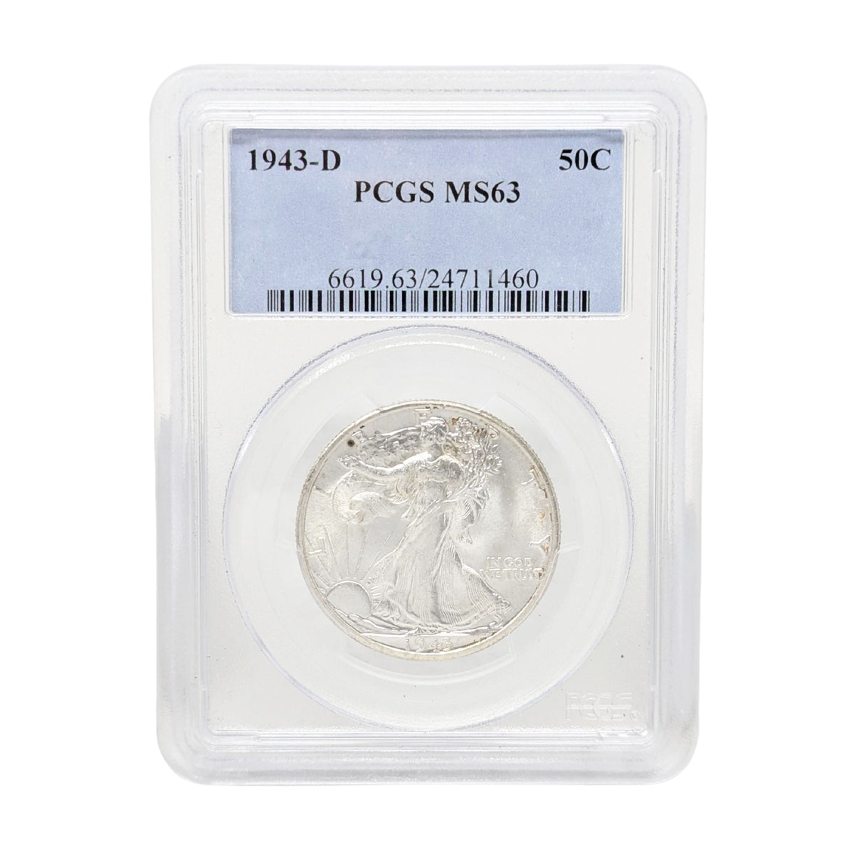 1943-D PCGS MS63 Walking Liberty Half Dollar
