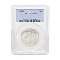 1943-D PCGS MS63 Walking Liberty Half Dollar