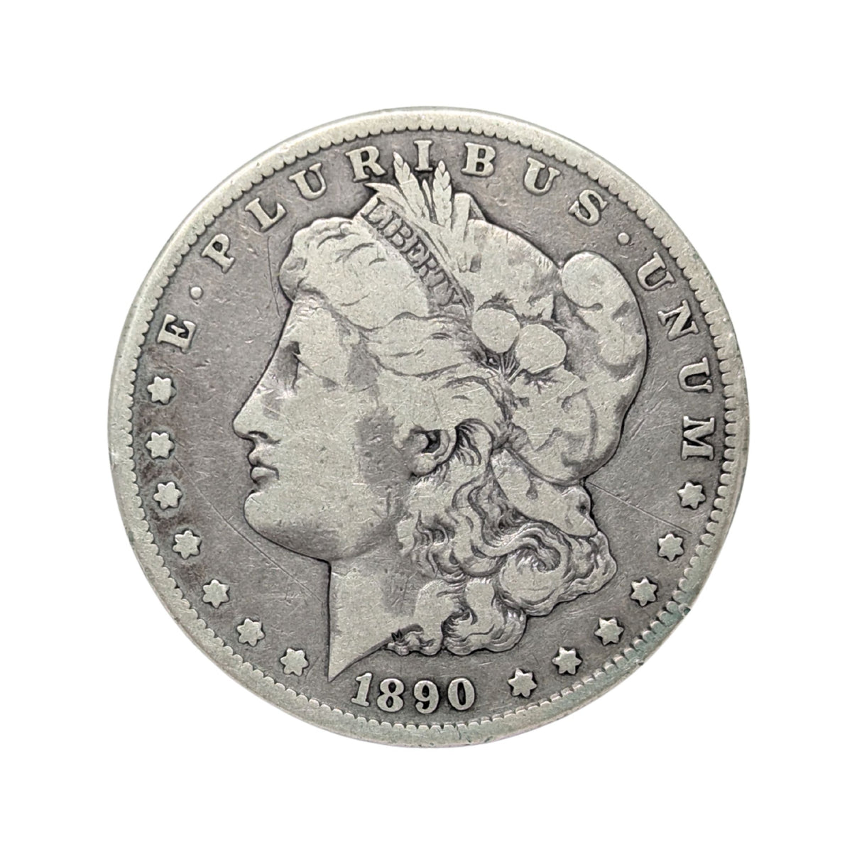 1890-CC Morgan Silver Dollar