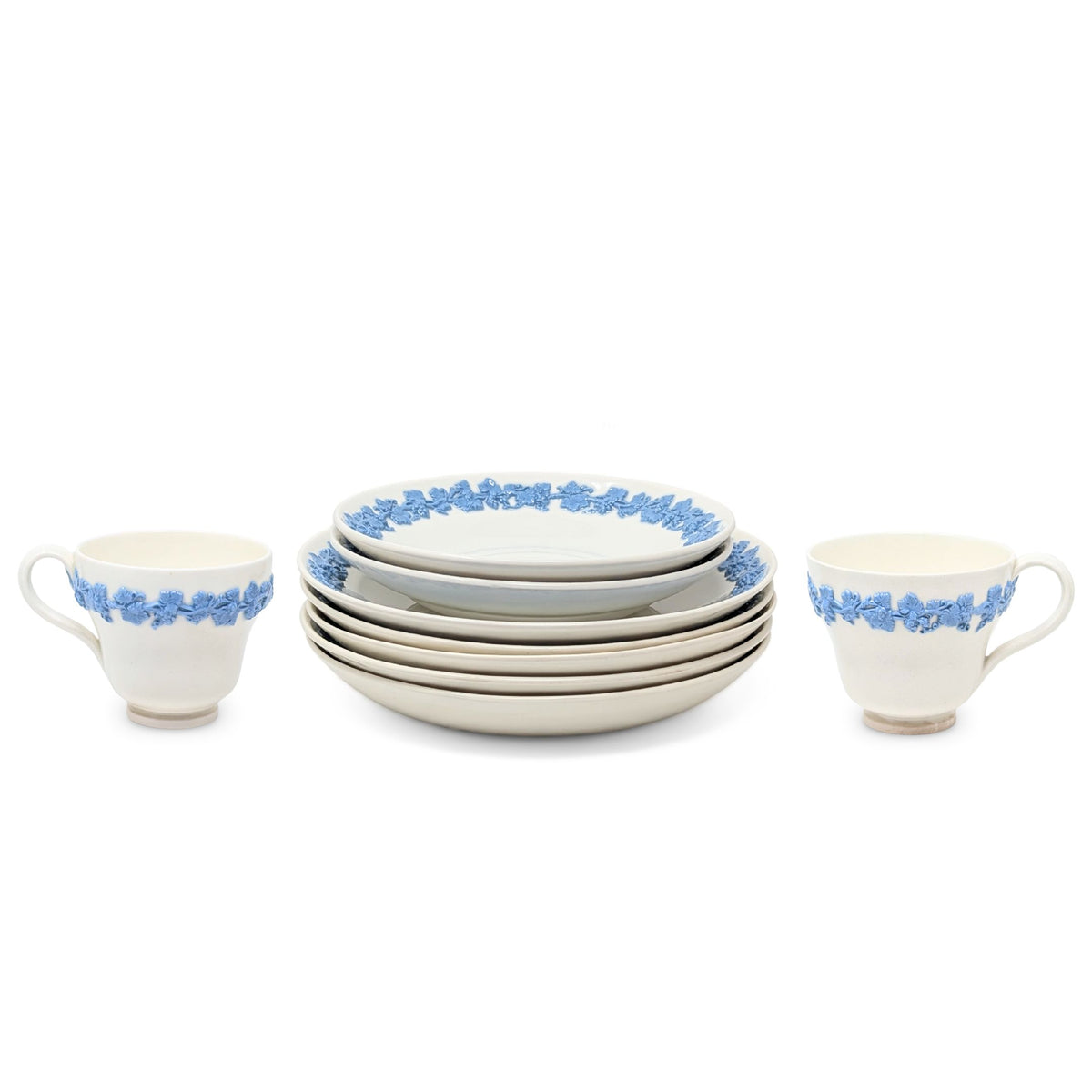Wedgewood Queensware Lavender on Cream Color 9pc Mixed Lot