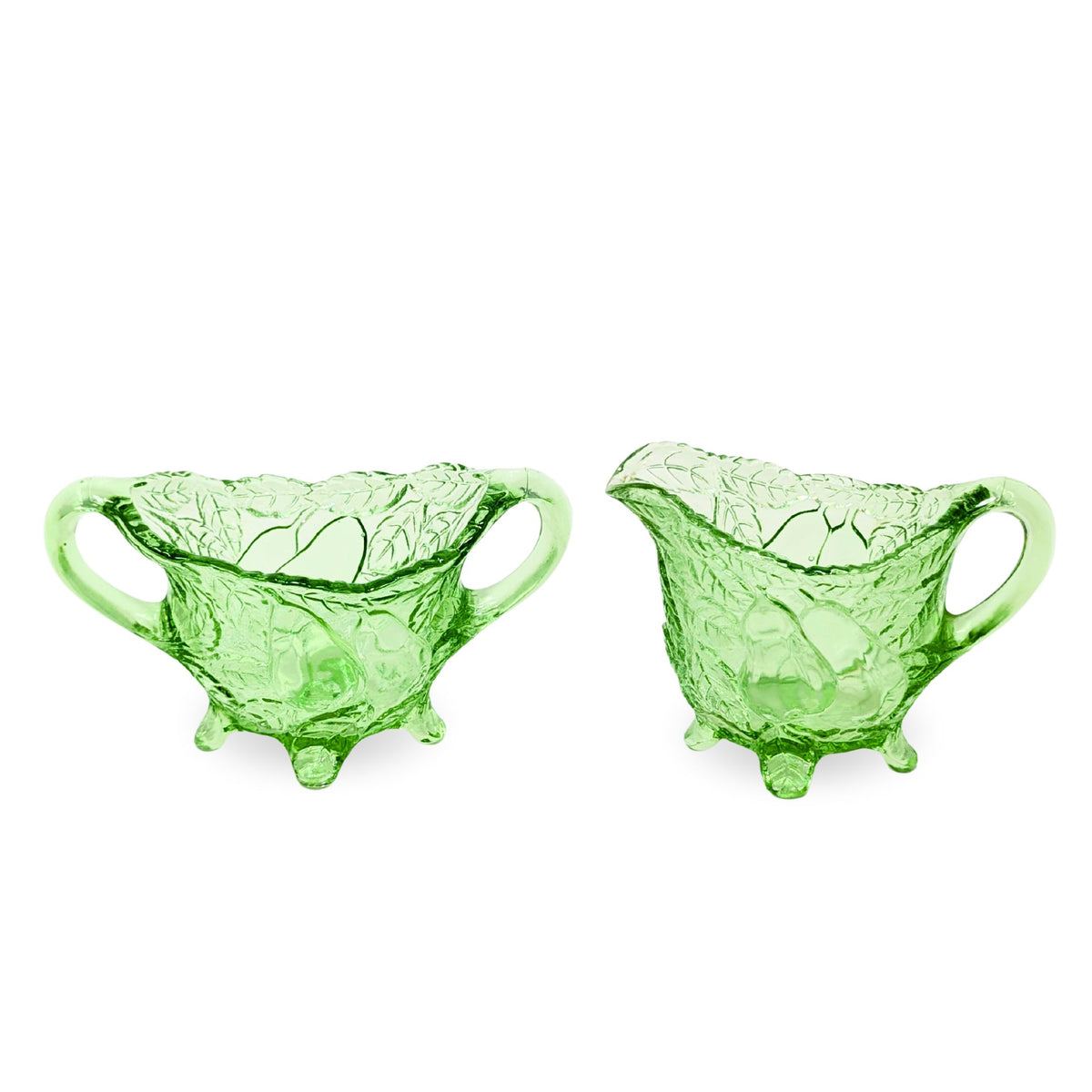 Indiana Glass Company Green Uranium "Sweet Pear"/"Avocado" 45pc Set