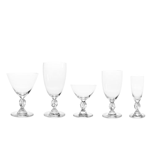 Lalique "Frejus" 53pc Crystal Stemware Set