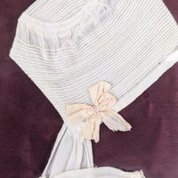 Antique Framed Christening Gown Set - Gown, Cap, & Socks