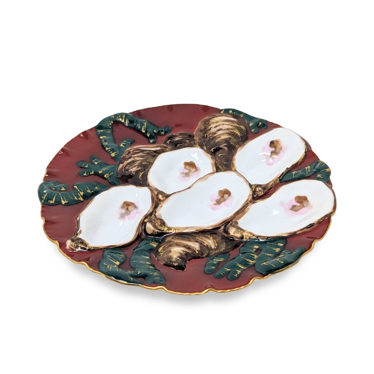 1880's Limoges French Turkey Oyster Plate