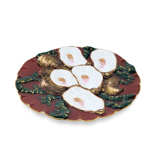 1880's Limoges French Turkey Oyster Plate