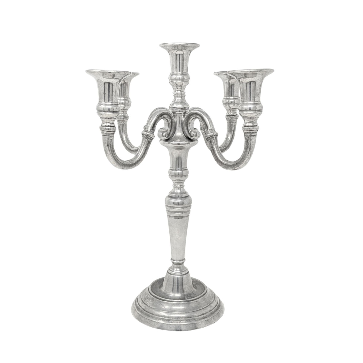 Italian Pewter 5-Light Candelabra