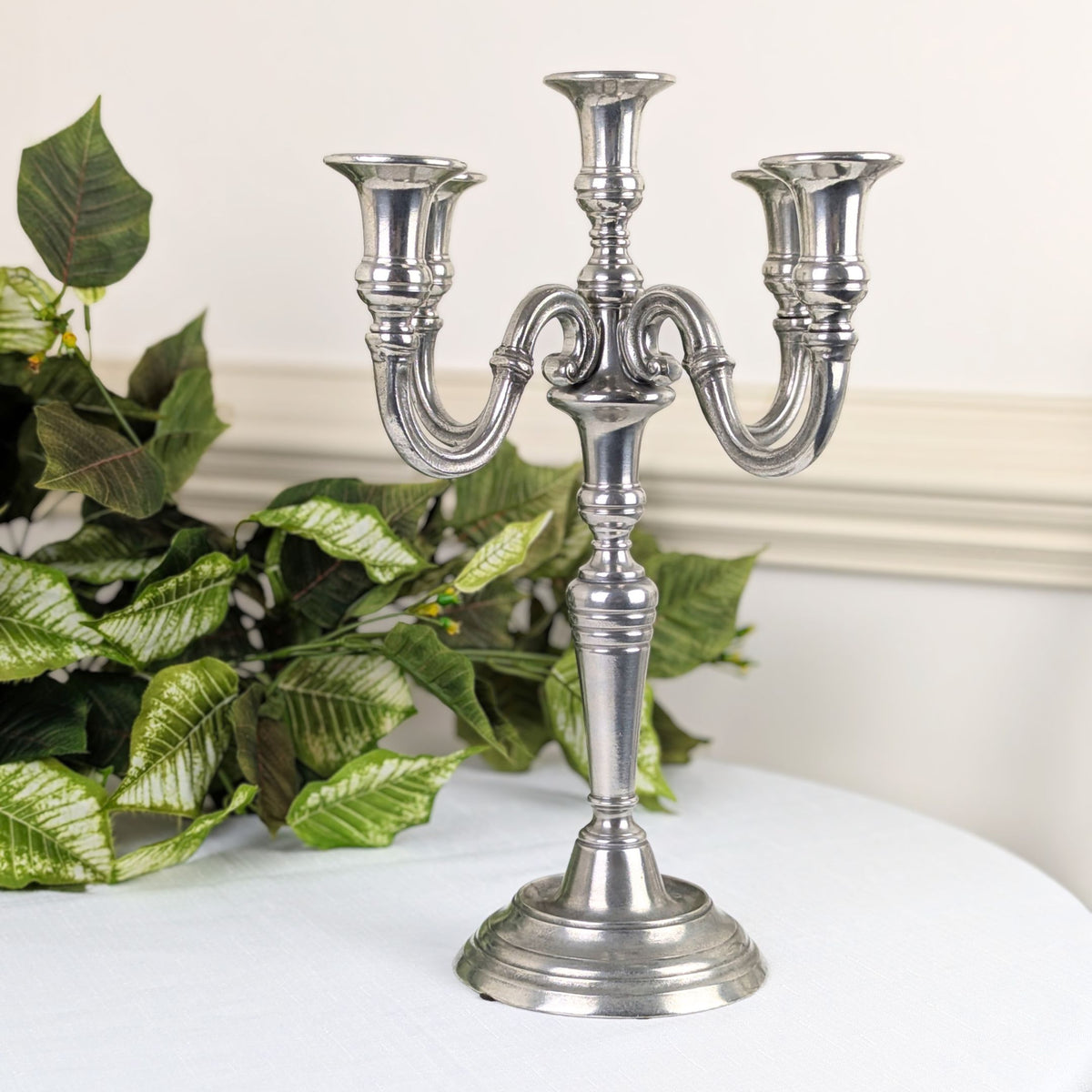 Italian Pewter 5-Light Candelabra