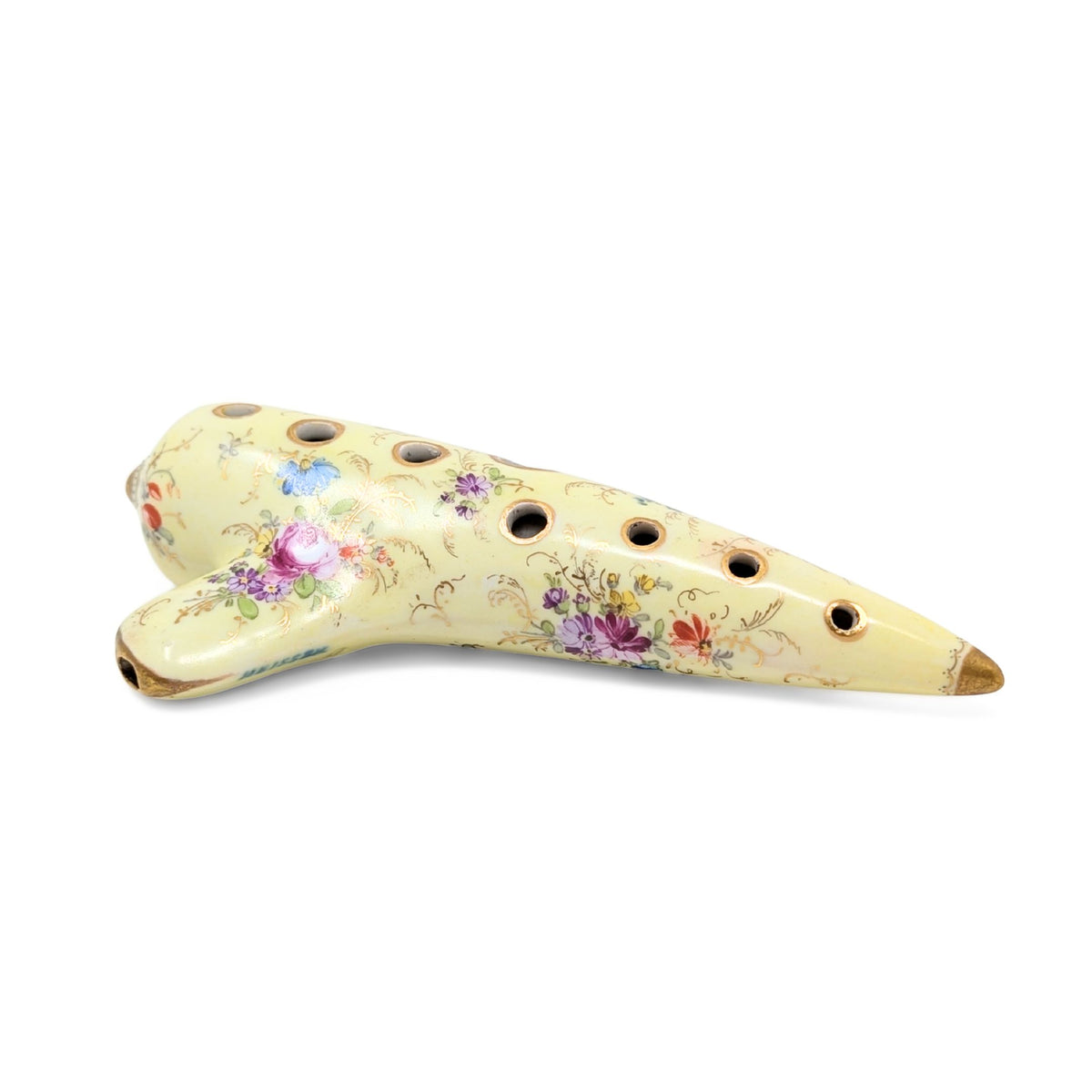 Max Freyer & Co. Meissen, Germany Antique 12 Hole Ocarina