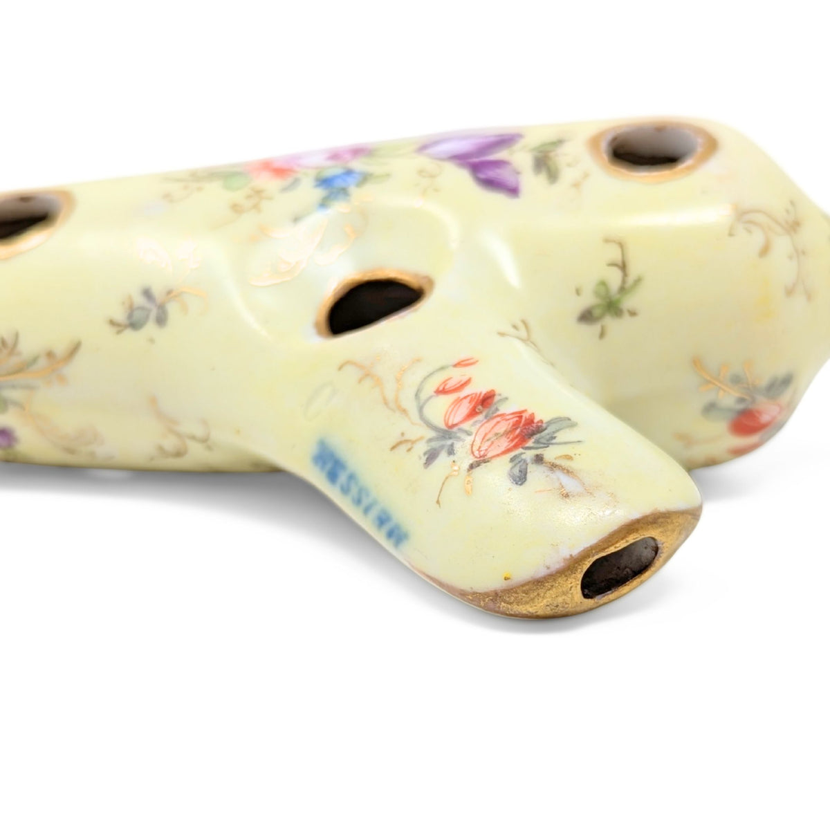 Max Freyer & Co. Meissen, Germany Antique 12 Hole Ocarina