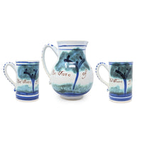 Michelle Erickson "Beware Of The Fox" Signed Pitcher & Two Mugs
