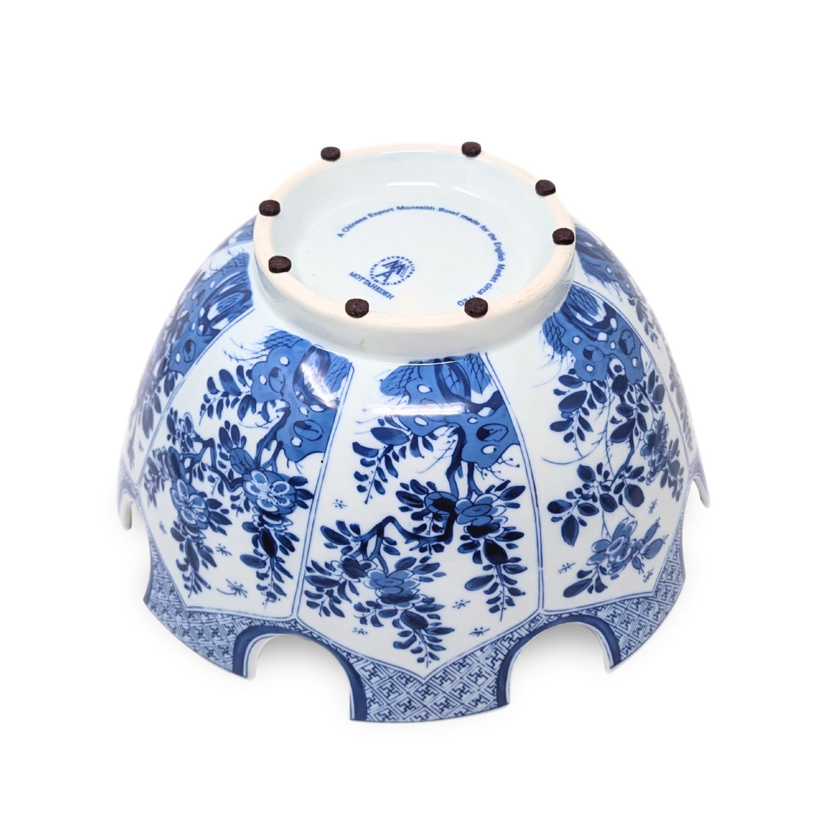 Mottahedeh MMA Williamsburg Blue & White Monteith 12.5” Centerpiece Bowl