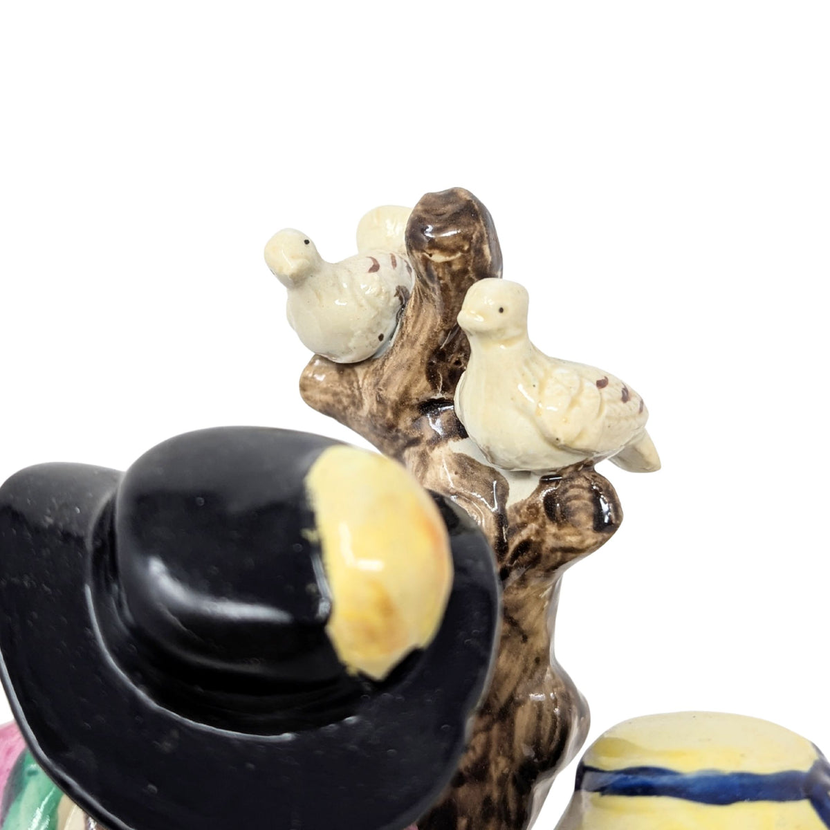 Antique Staffordshire Flute Player, Woman, & Animals Figurine