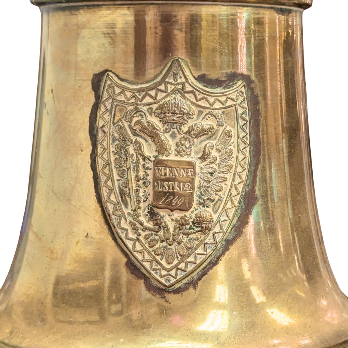 1849 Austrian Electrified 41" Grand Brass Oil Lamps (Pair)