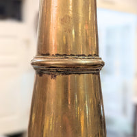 1849 Austrian Electrified 41" Grand Brass Oil Lamps (Pair)