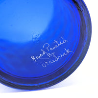 Fenton “Canaan Valley” Cobalt Flip Vase Signed D. Frederick
