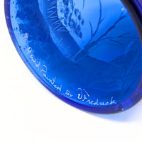 Fenton “Canaan Valley” Cobalt Fairy Lamp Signed D. Frederick
