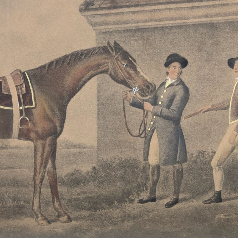 1817 George Stubbs Hand-Colored “Eclipse" Champion Racehorse Etching