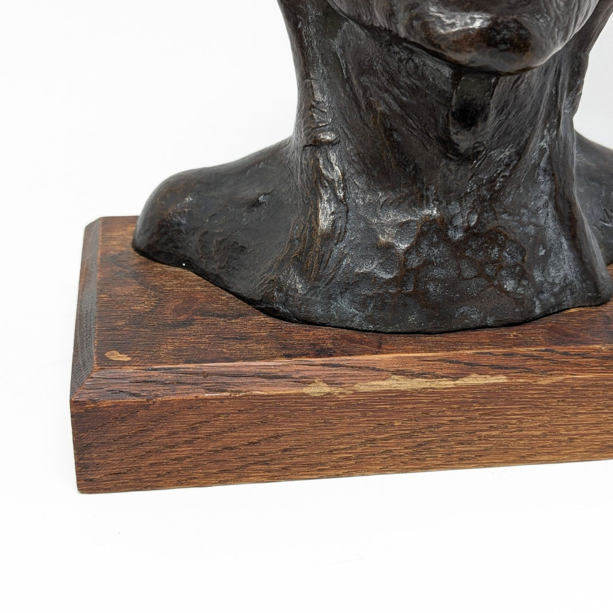 Original F. West Signed 1913 Bronze Native American Indian Busts