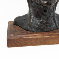 Original F. West Signed 1913 Bronze Native American Indian Busts
