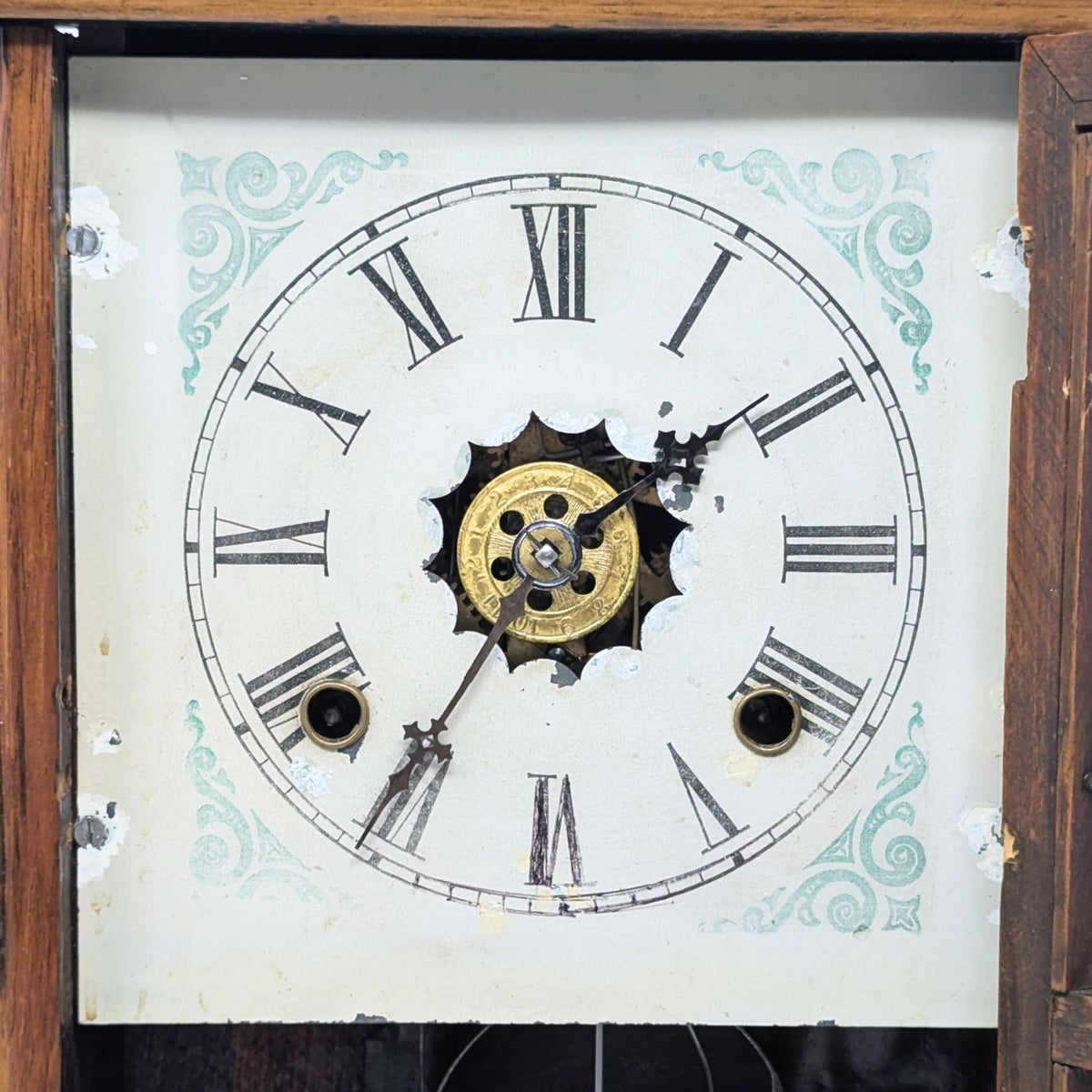 Waterbury 1870’s Ruby 8-Day Walnut Cottage Clock