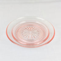 Cambridge Majestic Pink Depression Glass #106 Syrup Pitcher & Underplate