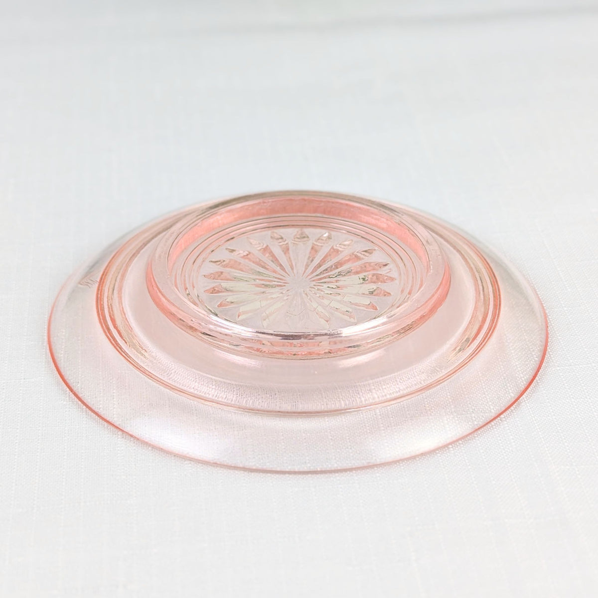 Cambridge Majestic Pink Depression Glass #106 Syrup Pitcher & Underplate