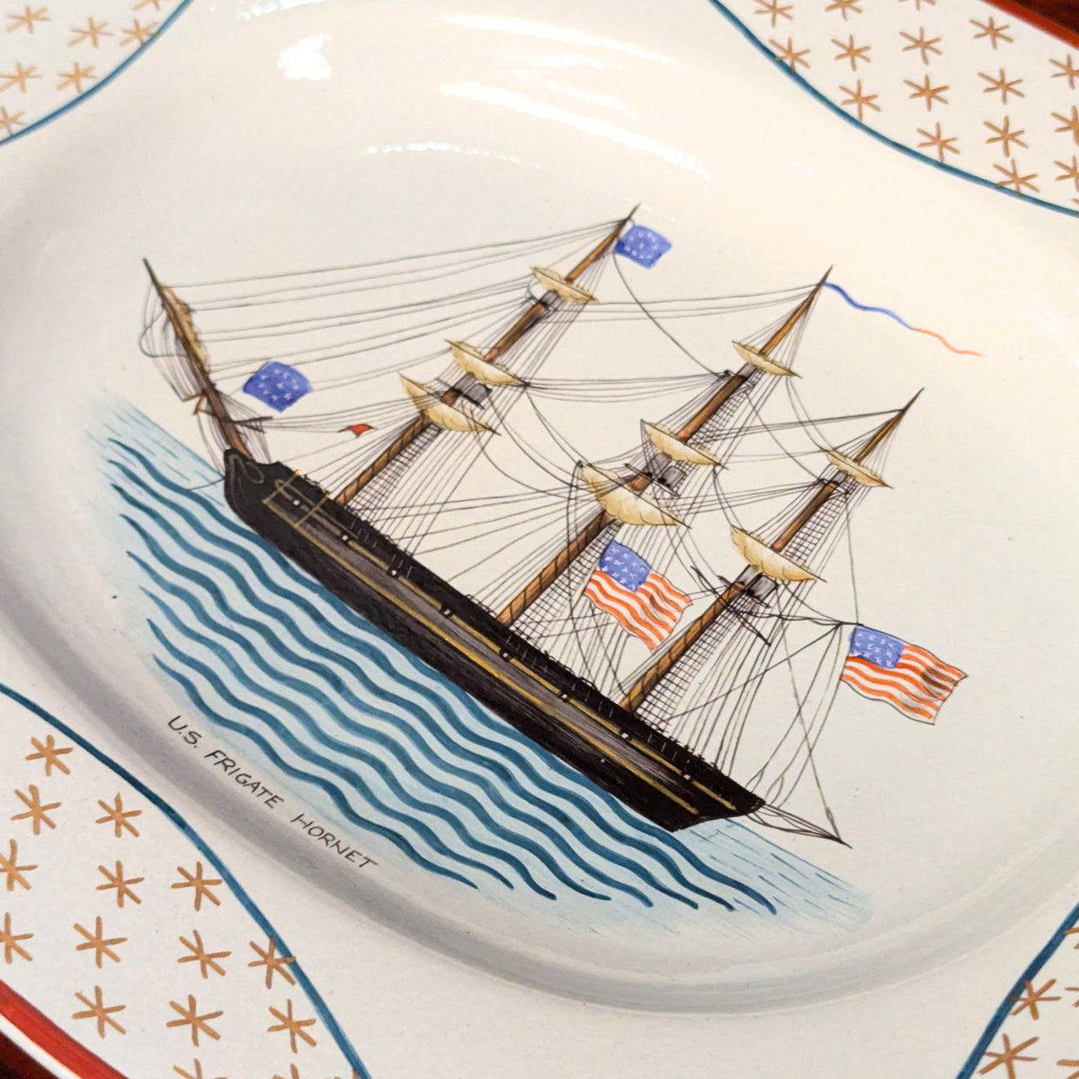Mottahedeh #146 of 150 Hand Painted US Navy Ship Platter