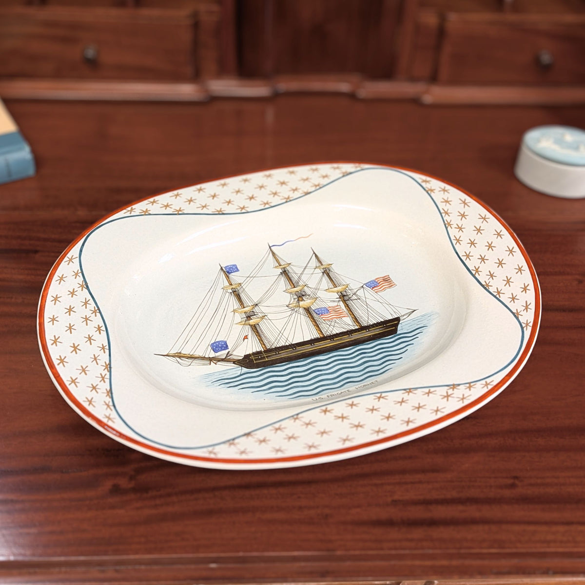 Mottahedeh #146 of 150 Hand Painted US Navy Ship Platter