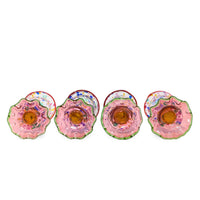 MacKenzie Childs "Molten Confetti" Set of 4 Water Goblets