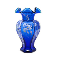 Fenton 75th Celebration Artist Signed Cobalt Vase