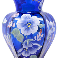 Fenton 75th Celebration Artist Signed Cobalt Vase