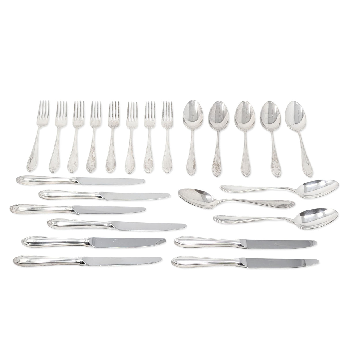 Christofle France “Versailles” 24pc Silver Plate Flatware Set