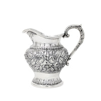 Antique S. Kirk & Son Sterling Repousse 3pc Tea Service 474F, Hand Decorated