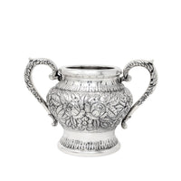 Antique S. Kirk & Son Sterling Repousse 3pc Tea Service 474F, Hand Decorated