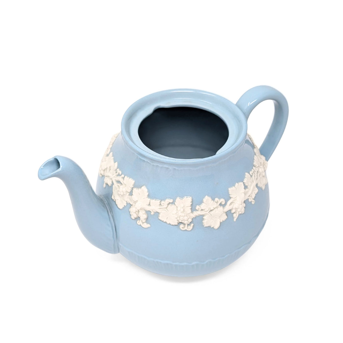 Wedgwood Queensware Shell Edge Cream Color on Lavender Teapot, No Lid
