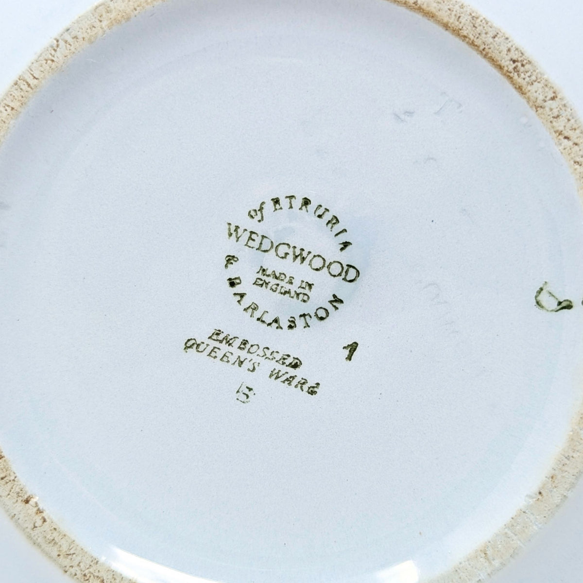 Wedgwood Queensware Shell Edge Cream Color on Lavender Teapot, No Lid