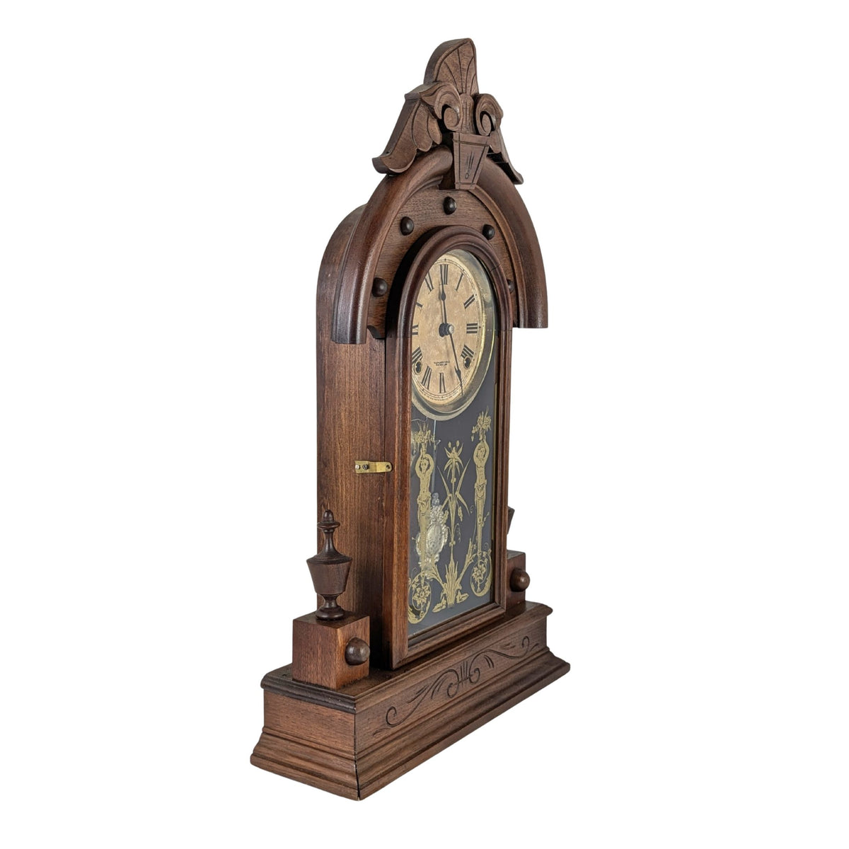 New Haven 1880 “Elbe” 8-Day Walnut Mantel Clock